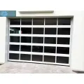 Porte de garage sectionnelle en verre transparent électrique